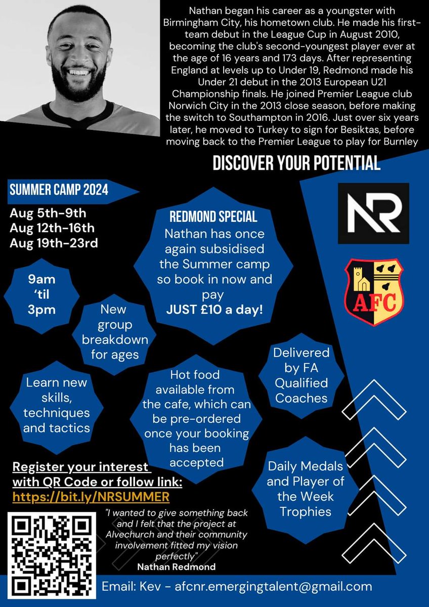 Alvechurch FC Ability Counts (@afcdisability) on Twitter photo To register your interest for the NR Summer Camp follow link: bit.ly/NRSUMMER
<a href="/Alvechurch1st/">Alvechurch FC</a> <a href="/the_hayes_/">The Hayes Sports Partnership, Cafe & Bar</a>
#letgirlsplay To register your interest for the NR Summer Camp follow link: bit.ly/NRSUMMER
<a href="/Alvechurch1st/">Alvechurch FC</a> <a href="/the_hayes_/">The Hayes Sports Partnership, Cafe & Bar</a>
#letgirlsplay