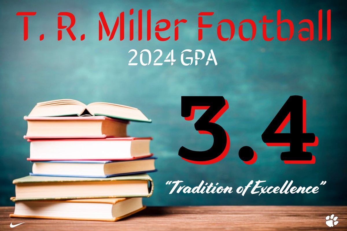After the 2024 school year TRM Football finished with no student athletes in summer school and a 3.4 overall GPA! 

#TraditionOfExcellence