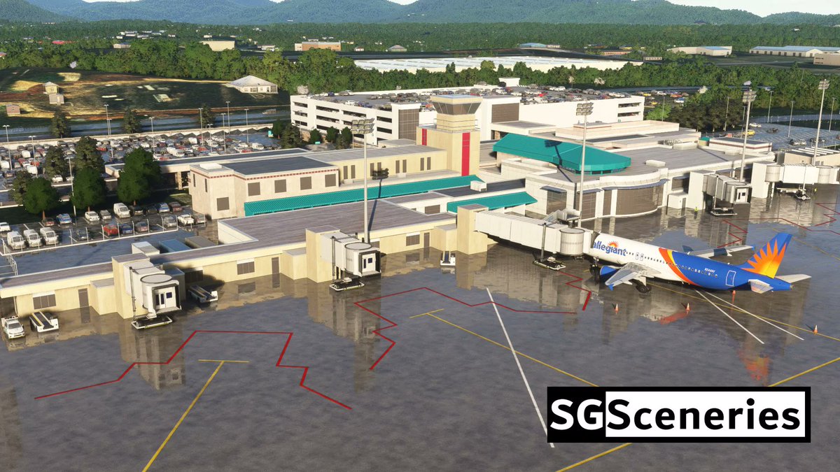simflight's tweet image. Nestled in North Carolina's stunning Blue Ridge Mountains, Asheville Regional Airport (AVL) has been a gateway to the region since 1961. 

 📷 secure.simmarket.com/sgsceneries-as… 

 #KAVL #AVL #ASHEVILLE #NORTH CAROLINA #USA #NORTH AMERICA