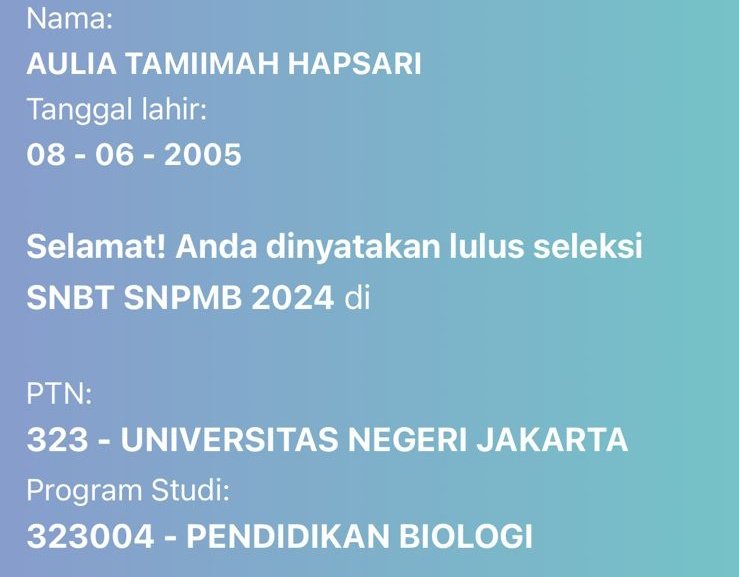 AKU KULIAH TAHUN INI AAAAAAAA