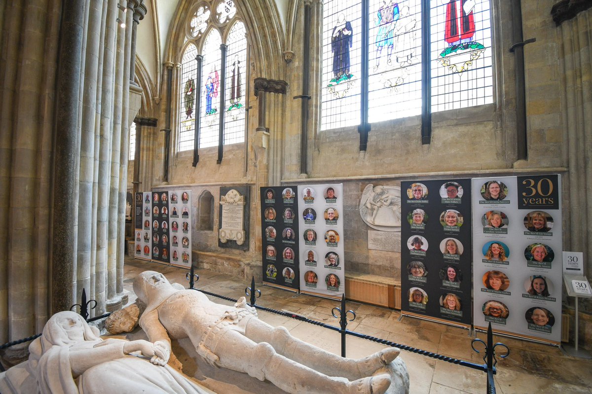 danbossdesigns's tweet photo. This year Chichester Cathedral celebrated 30 years since the first women were ordained as priests in the Church of England. I was asked to create a series of banners containing these women, showcased within the cathedral. https://t.co/AtF3CJzA8N