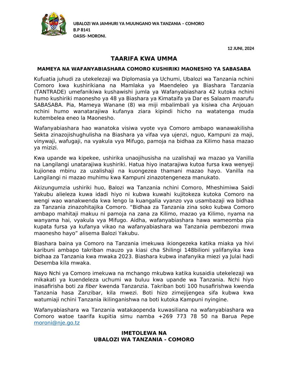 Diplomasia ya uchumi kazini