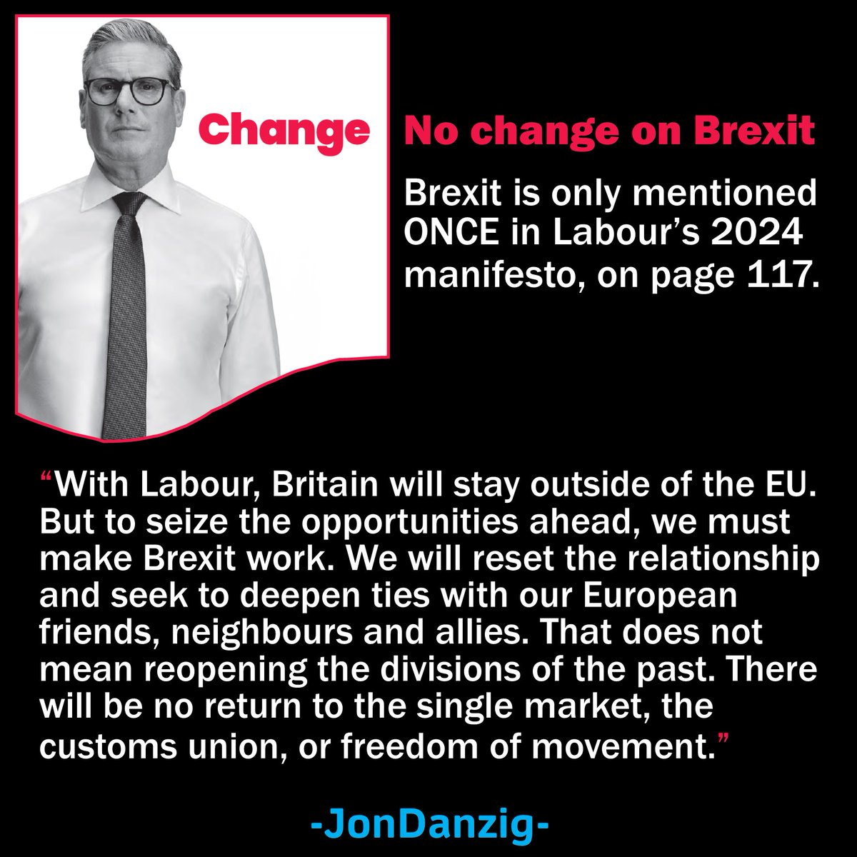 Jon Danzig #FBPE (@jon_danzig) on Twitter photo → <a href="/UKLabour/">The Labour Party</a>’s #manifesto only mentions #Brexit once
𝗕𝗥𝗘𝗫𝗜𝗧 𝗜𝗦 𝗢𝗡 𝗣𝗔𝗚𝗘 𝟭𝟭𝟳 𝗢𝗙 𝗧𝗛𝗘 𝗟𝗔𝗕𝗢𝗨𝗥 𝗠𝗔𝗡𝗜𝗙𝗘𝗦𝗧𝗢
Read my full report:
On Facebook: bit.ly/3xekv5O
On LinkedIn: bit.ly/3XlWoNe
On YouTube: bit.ly/45miT6q → <a href="/UKLabour/">The Labour Party</a>’s #manifesto only mentions #Brexit once
𝗕𝗥𝗘𝗫𝗜𝗧 𝗜𝗦 𝗢𝗡 𝗣𝗔𝗚𝗘 𝟭𝟭𝟳 𝗢𝗙 𝗧𝗛𝗘 𝗟𝗔𝗕𝗢𝗨𝗥 𝗠𝗔𝗡𝗜𝗙𝗘𝗦𝗧𝗢
Read my full report:
On Facebook: bit.ly/3xekv5O
On LinkedIn: bit.ly/3XlWoNe
On YouTube: bit.ly/45miT6q