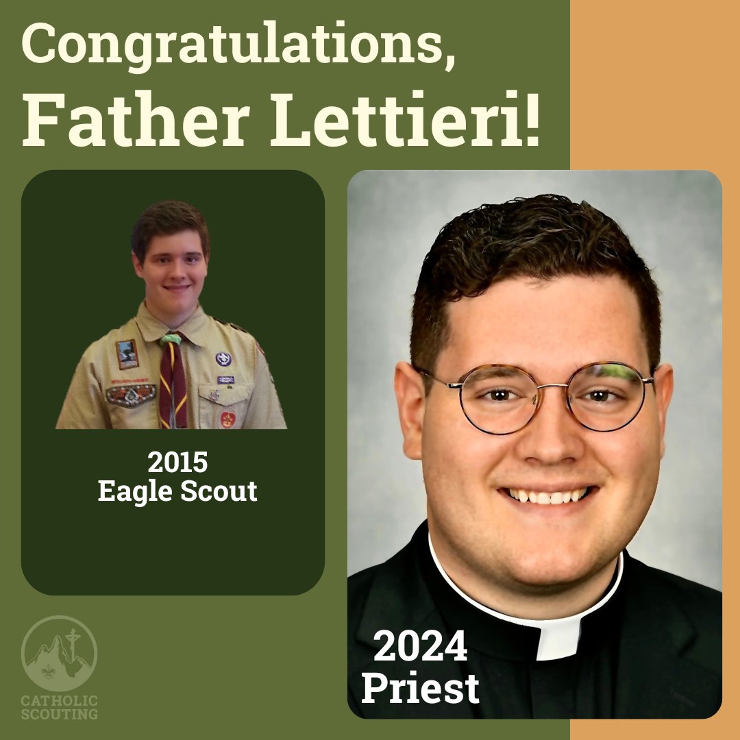 CathScoutBSA's tweet image. #CatholicScouting  An Eagle Scout was ordained to the priesthood last weekend in the Diocese of Rockville Centre, NY. Find out how Catholic Scouting influenced Fr. Joseph Lettieri and in his words kept him "oriented toward the priesthood". bit.ly/45pXhGg @rvcdiocese