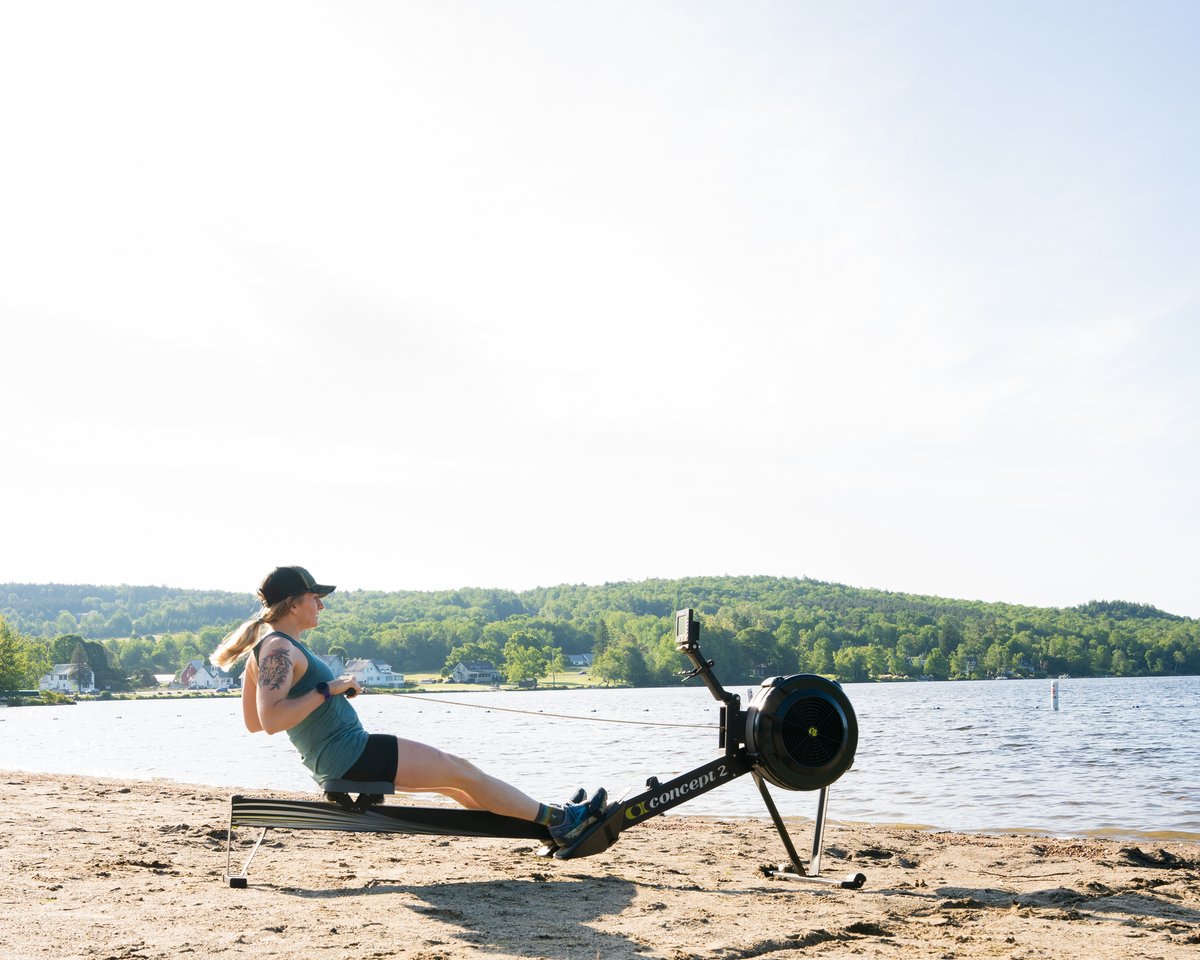 concept2's tweet image. The Summer Solstice Challenge is a week away. Row, ski or ride at least 21,000m on June 20th to celebrate the longest day of the year. This can be completed all at once, or throughout the day. Set your monitor to exactly 21,097m to complete a half marathon! #Concept2 #C2Challenge