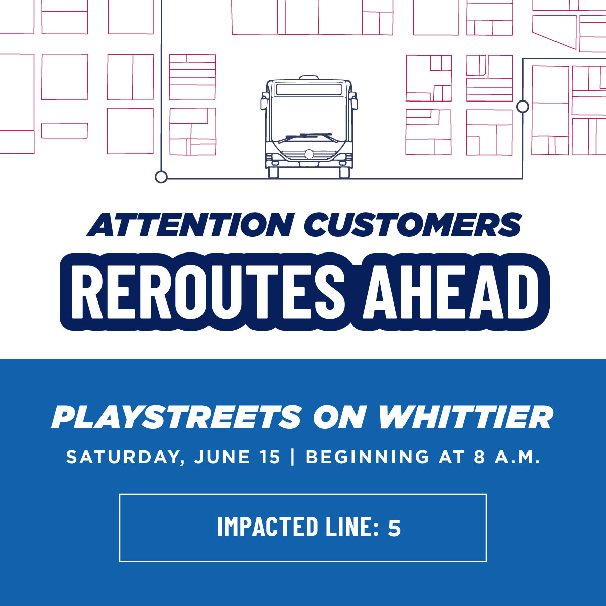 ATTENTION CUSTOMERS: Please be advised that COTA services will temporarily reroute this weekend for the <a href="/stonewallcmh/">Stonewall Columbus</a> Pride March and Festival and Playstreets on Whittier on Saturday, June 15.

Learn more at COTA.com/reroutes