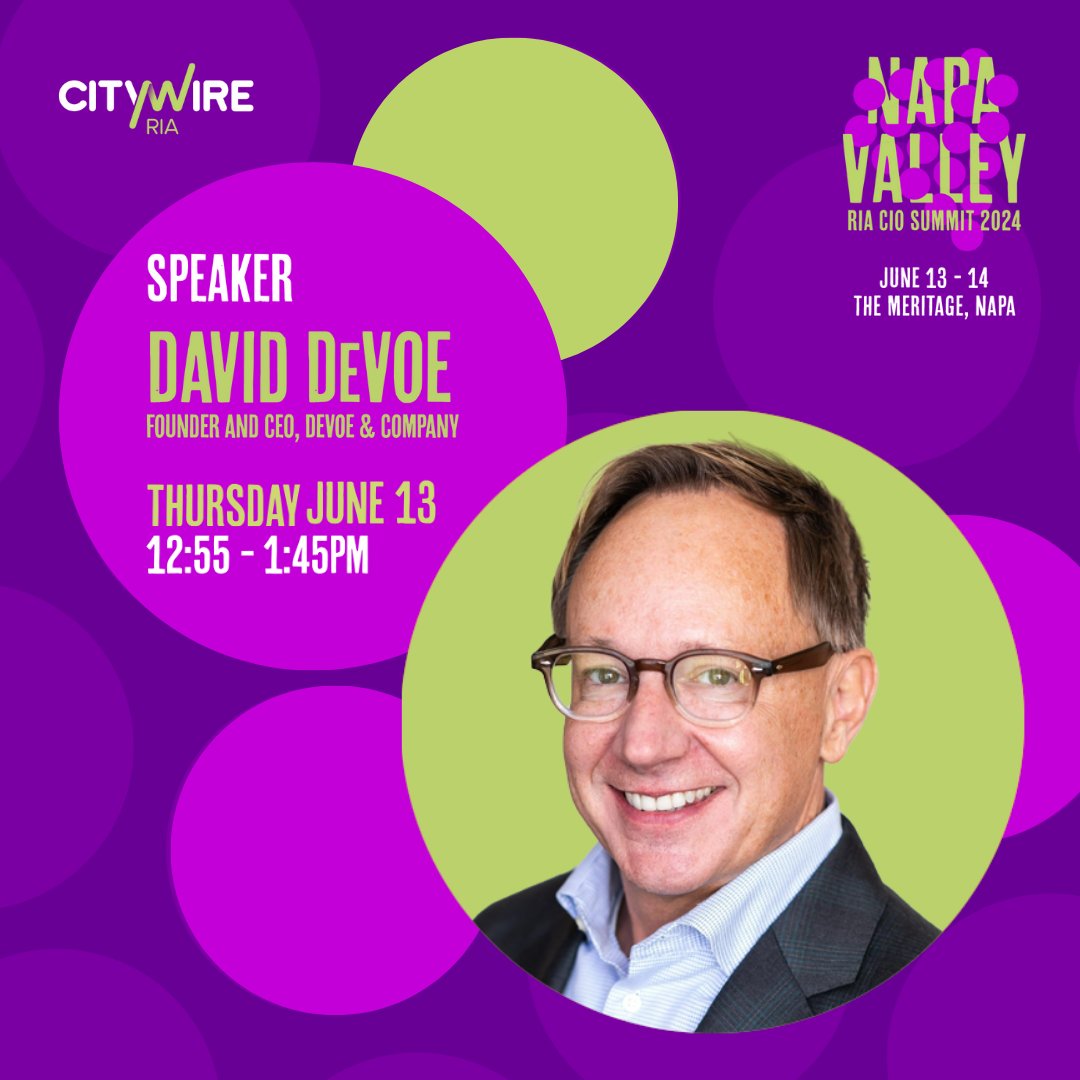 DeVoe & Company (@devoeco) on Twitter photo 🥂We are excited to see our CEO & Founder <a href="/DavidDeVoe1/">David DeVoe</a>'s keynote address at <a href="/CitywireRIA/">Citywire RIA</a>'s Napa Valley CIO Summit today! Thank you to Citywire for the opportunity to address the nation's top RIA CIOs.
We'll see you soon! 🥂We are excited to see our CEO & Founder <a href="/DavidDeVoe1/">David DeVoe</a>'s keynote address at <a href="/CitywireRIA/">Citywire RIA</a>'s Napa Valley CIO Summit today! Thank you to Citywire for the opportunity to address the nation's top RIA CIOs.
We'll see you soon!