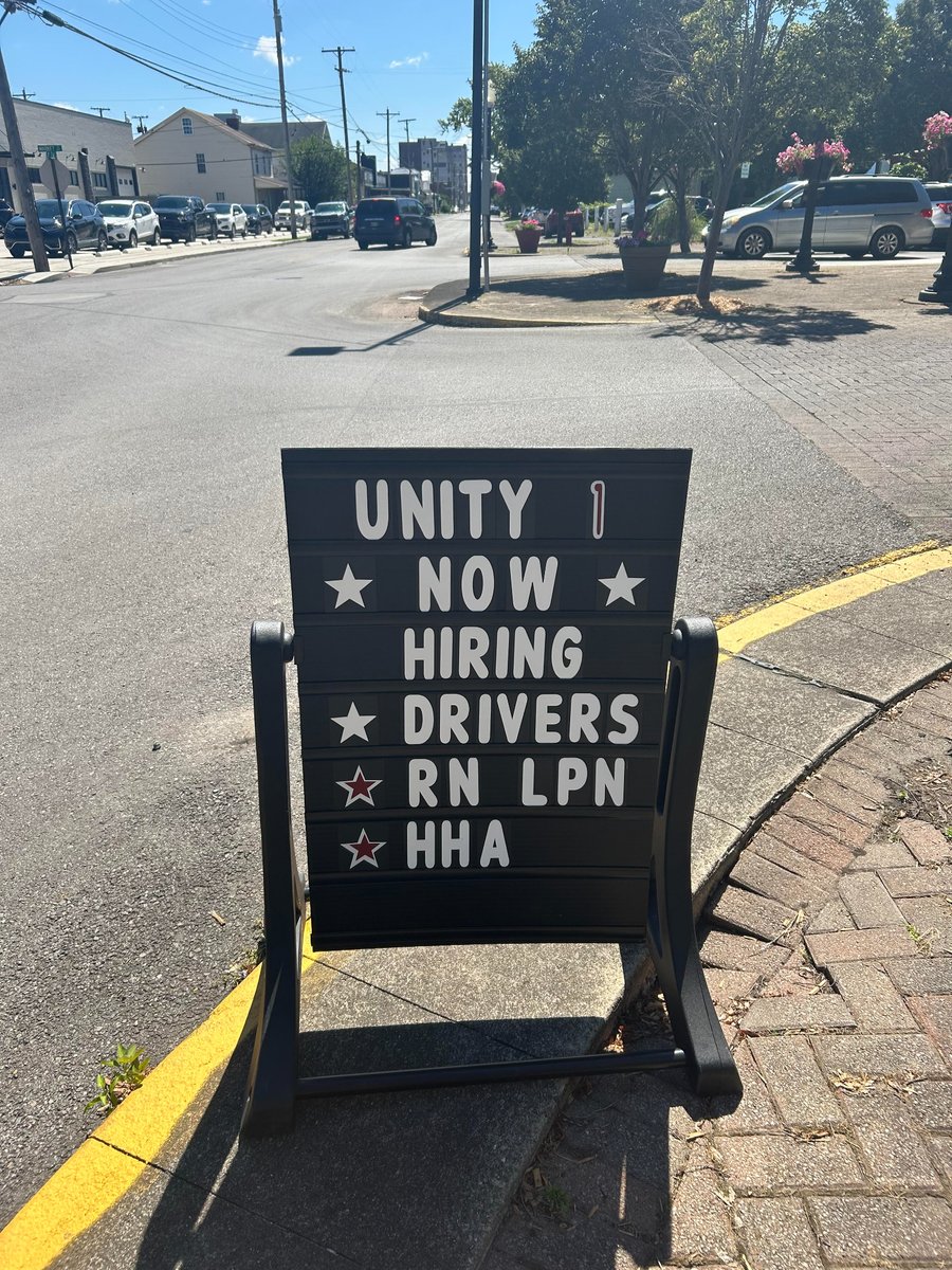 Unity1_HHC's tweet image. Don't miss our sign! Working here around the clock, Monday-Friday, 8:30 AM-4:40 PM... which just happens to be our store hours!

Swing by Unity 1 Home Health Care at 221 Market Street for all your transportation, home health aide, and nursing needs!

#Healthcare #Us #MarketStreet