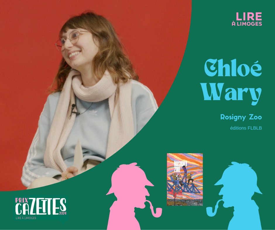 Elle est la lauréate du prix Cazettes (BD) avec 𝘙𝘰𝘴𝘪𝘨𝘯𝘺 𝘡𝘰𝘰 <a href="/editionsFLBLB/">Éditions FLBLB</a> : Chloé Wary sera à #LireALimoges , et vous pourrez assister à la remise du prix vendredi 21 juin après l'inauguration à 17h.