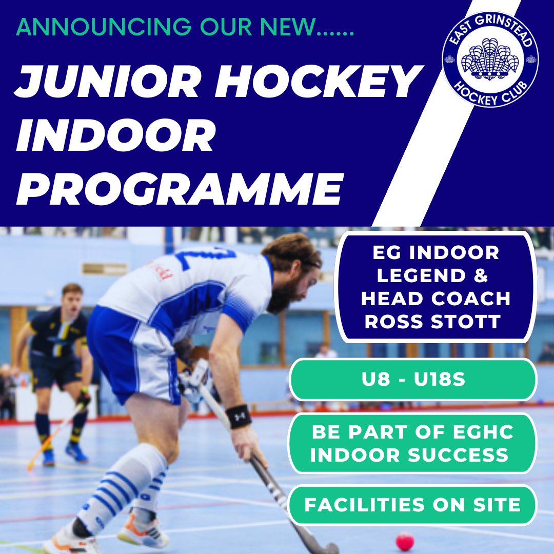 eghockeyclub's tweet image. 📣 Launching the EG Junior Indoor Programme 📣

➡️ EGHC will be starting a full Indoor program from next season. Will you follow in the footsteps of our Ladies 1st and U18 Girls who both were crowned national indoor champions....

➡️ Join us, train with Head Coach Ross Stott, a…