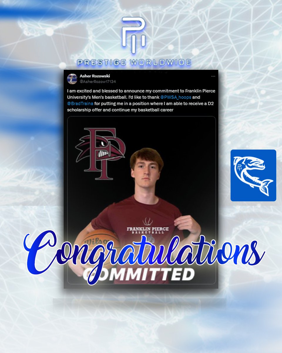 Congratulations to <a href="/AsherRozow17134/">Asher Rozowski</a> on his commitment to D2 Franklin Pierce University. Another tremendous worker &amp; great teammate from the Prestige Worldwide program. Asher made huge strides this year &amp; will be great at the next level!