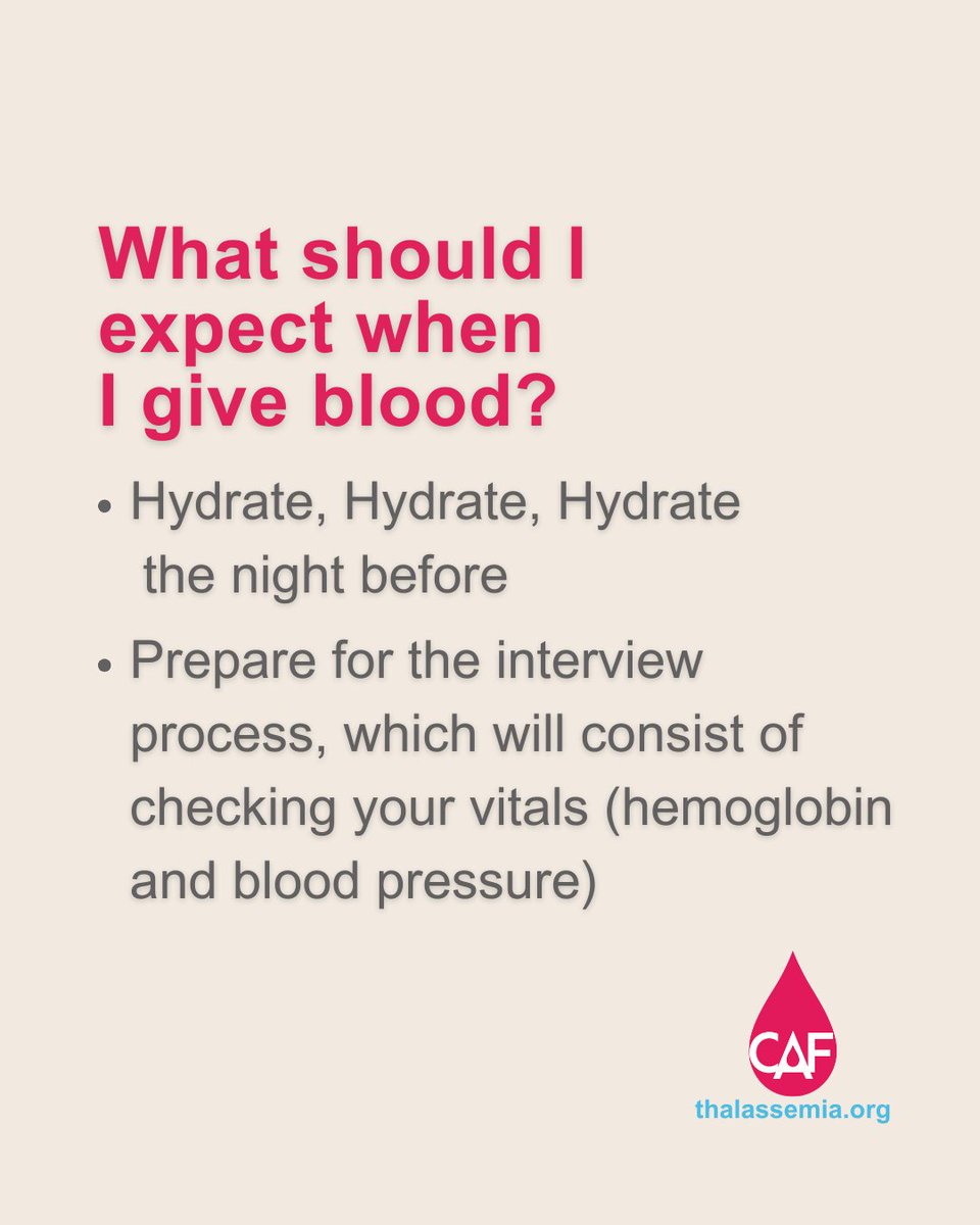 cooleysanemia's tweet photo. To prepare for #WorldBloodDonorDay - here's vital information on how to prepare for a great #BloodDonating experience!
Repost to help someone in need of this info 💖🩸 https://t.co/Flmk4YHTNT