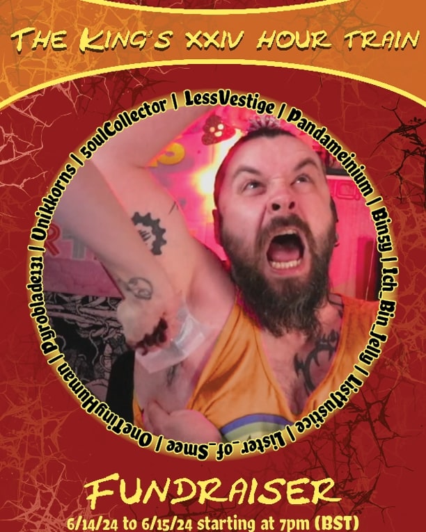 LessVestige's tweet image. Comin' at ya with the official schedule for The Kings 24 Hour Train Fundraiser! Don't miss out on the excitement! Join us tomorrow as we get the event started strong with @PandaMeiNium playing Mario Kart 8 with viewers! See you there!