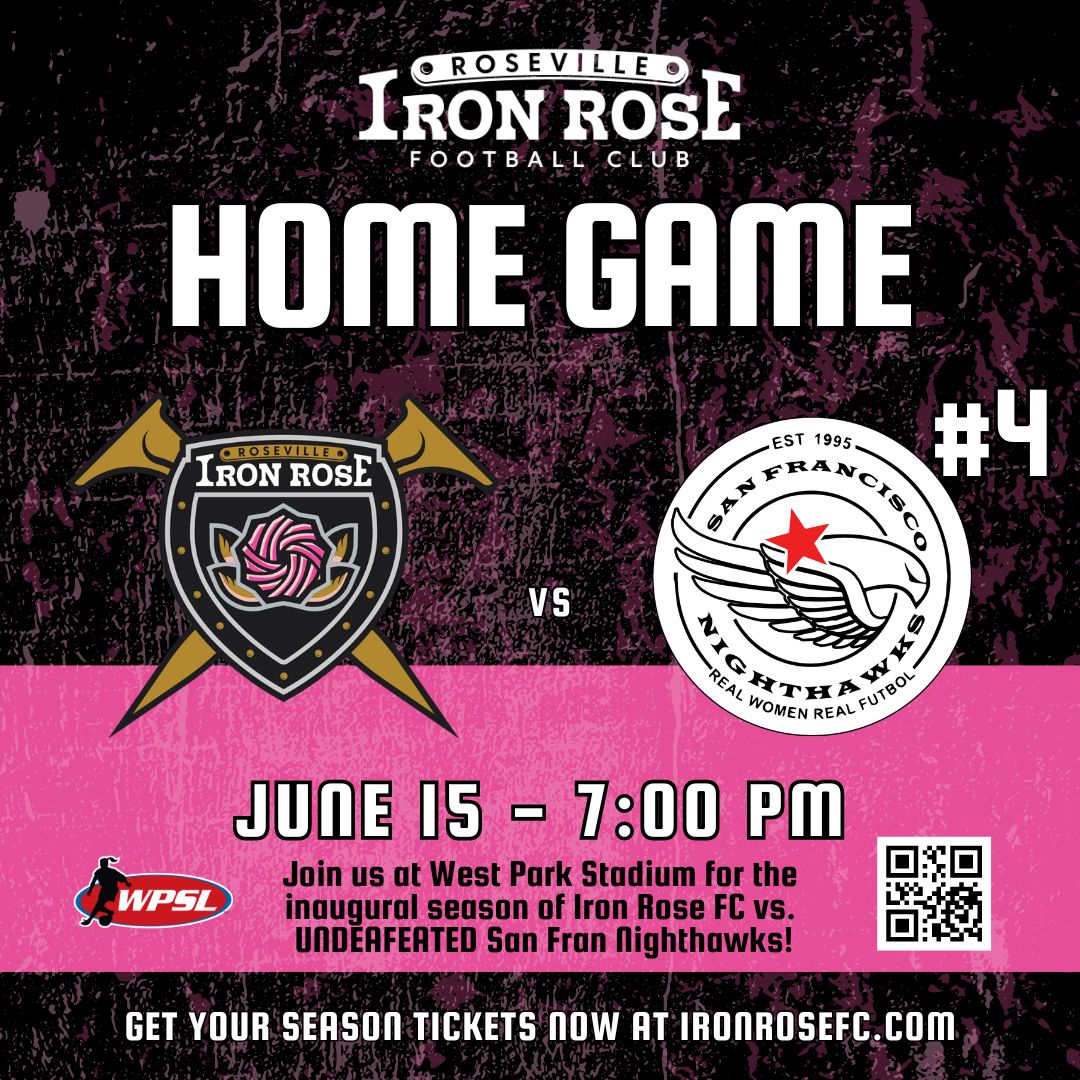 ironrosefc's tweet photo. The anticipation is real! We can't wait until Saturday to watch our Iron Rose face off at home against the #4 ranked team in the country, the SF Nighthawks. 🌹 ⚔️ 

This game is going to be awesome, so secure your tickets NOW!✨ 

🎟️ Get your tickets: https://t.co/9A0R7MyR3V https://t.co/V7cL3dmA5a