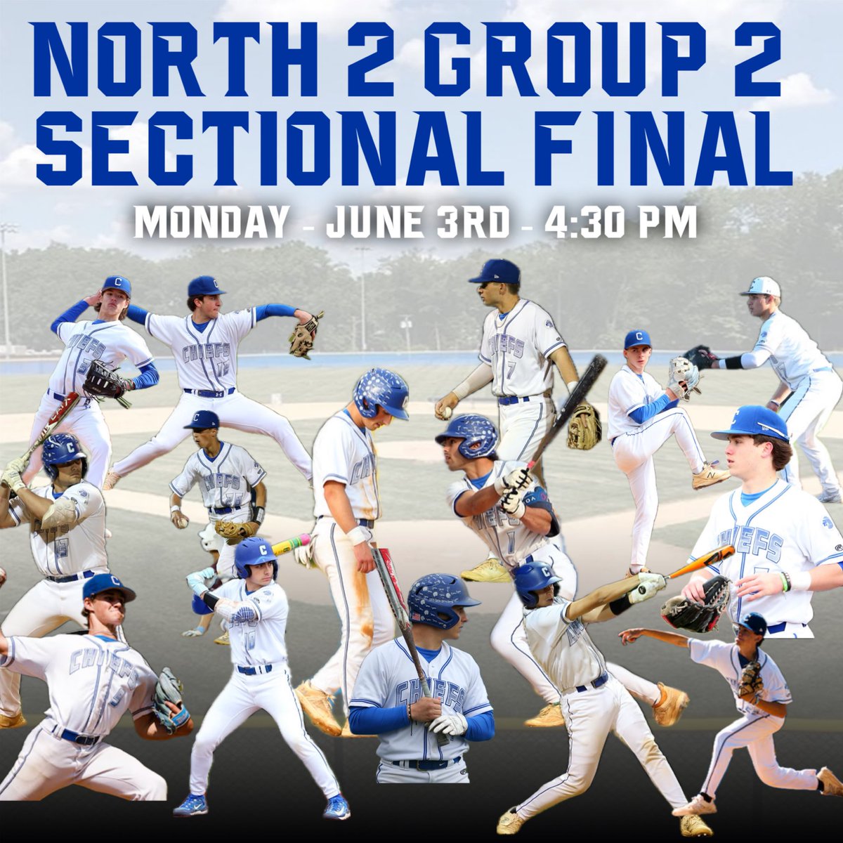 🚨STATE SECTIONAL FINAL🚨

Caldwell Baseball plays the N2G2 SECTIONAL FINAL (2nd time in 3 years!) Come support the guys as they play at Passaic Valley HS, Mon 6/3 @ 4:30 pm. 

#CaldwellBaseball #NJBaseball #HomeGrown #TheBoysAreBack #ALLIN #HardworkForHardware #SurviveAndAdvance
