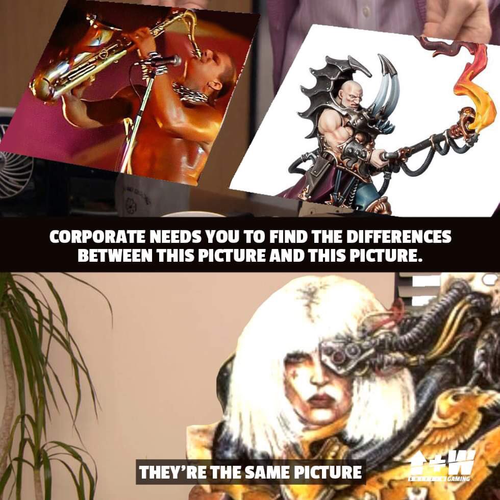 ShiftWNews's tweet photo. The exact same energy.

#warhammer40k #chaoscultists #chaosspacemarines #tabletopgaming #wargaming https://t.co/IFg3qL8k1C