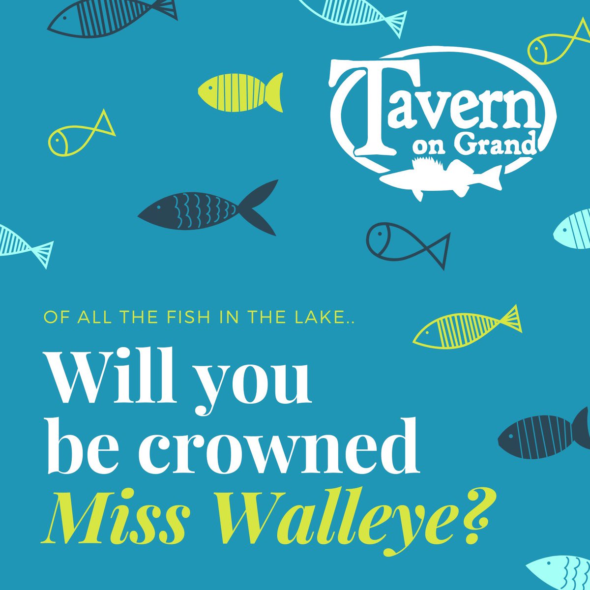 TONIGHT!

The last Miss Walleye will be crowned.

Same night registration begins at 8 pm. 
Event begins at 9 pm.

First come, first served with space for 12 contestants, must be 18+. Compete in “minute to win it” style games for the coveted title, or come watch the competition.