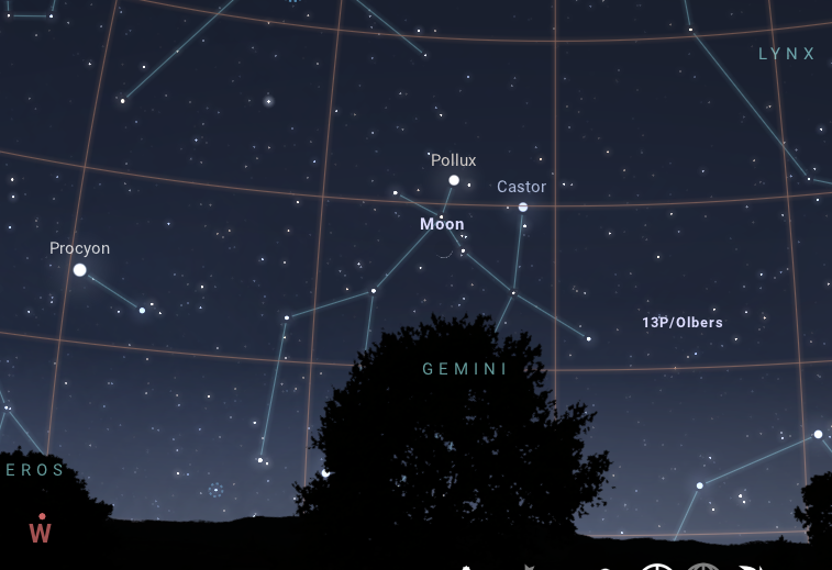 SAM_Minatitlan's tweet photo. Al caer la noche podrás ubicar a la Luna cerca de las dos estrellas principales de la constelación de Geminis, Castor y Pollux
#minatitlan #veracruz #astrodato #astroevento #divugandoando #astromina #astrominatitlan #sociedadastronomicademinatitlan #SAV #SAMin https://t.co/7hJqucdA4E