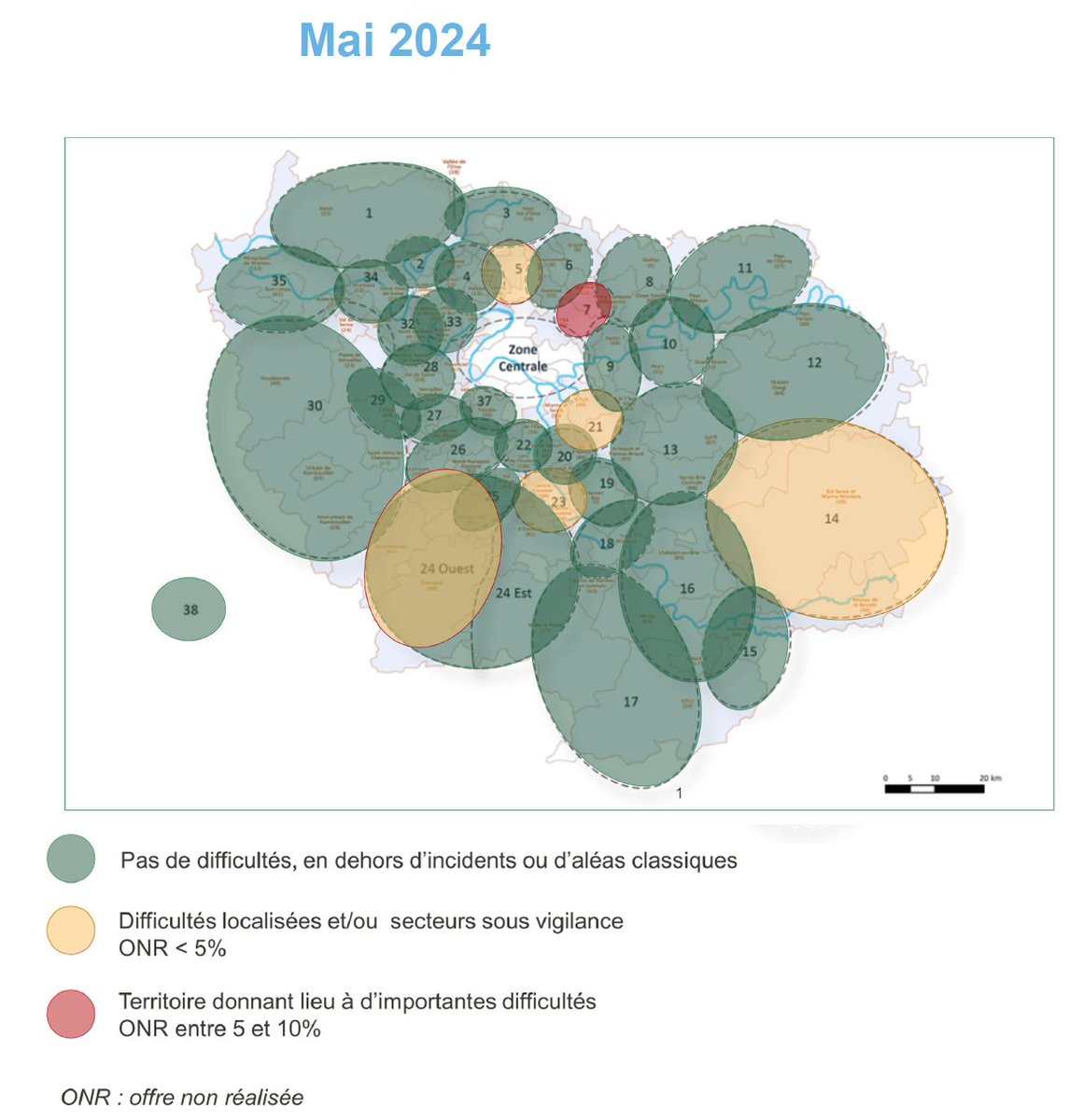 Taux de bus supprimés en banlieue (hors RATP) : selon IDFM, la situation est mauvaise sur le réseau Terres d'Envol et préoccupante sur les réseaux Provinois, Marne & Seine, Essonne Sud Ouest, Centre Essonne et Vallée de Montmorency