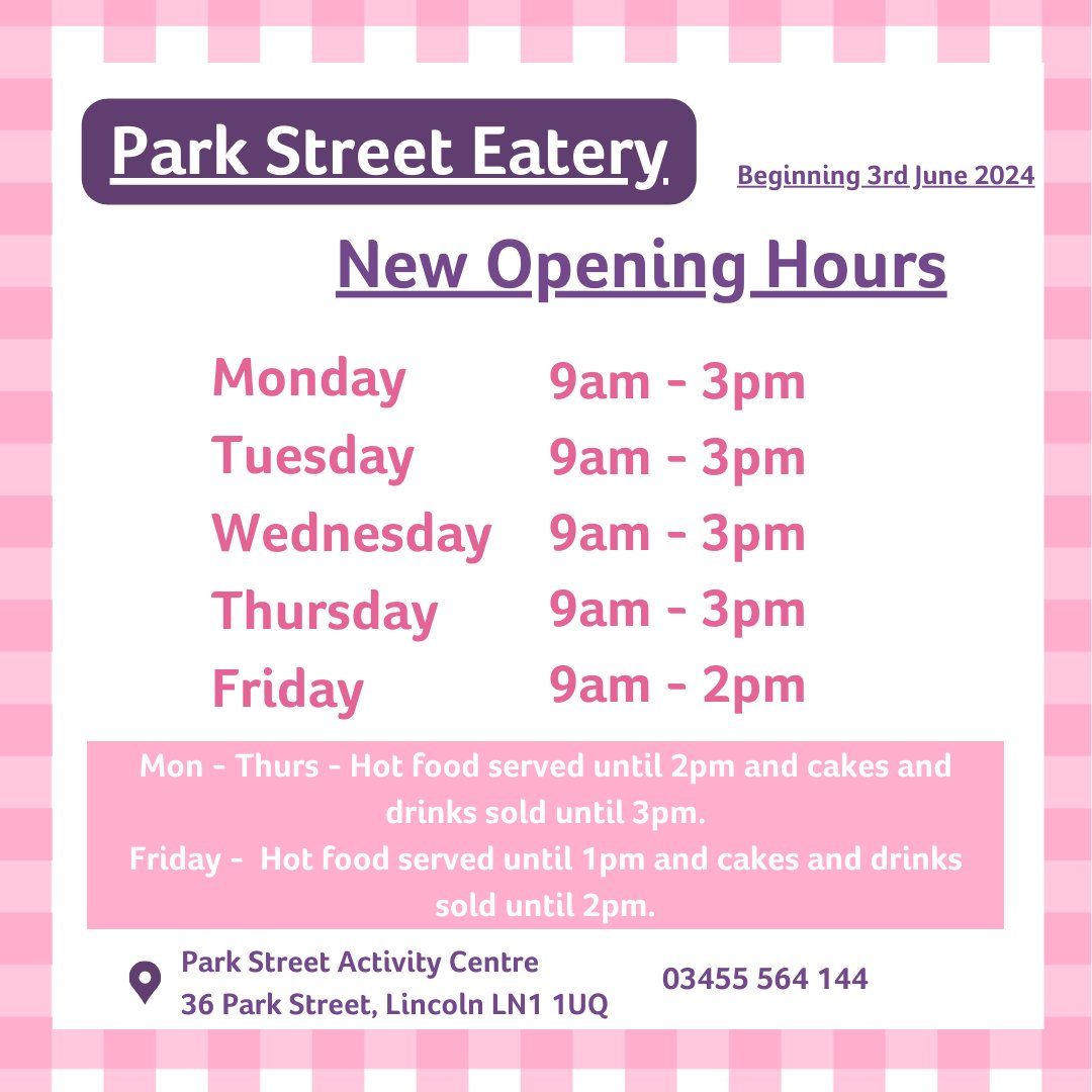 W E L C O M E  T O  J U N E and hopefully some well deserved sunshine 🌞

To celebrate our new extended opening hours in our Park Street Eatery, why not pop in and join us for a Cream Tea. 

We have delicious homemade hot, cold food and drinks on offer.