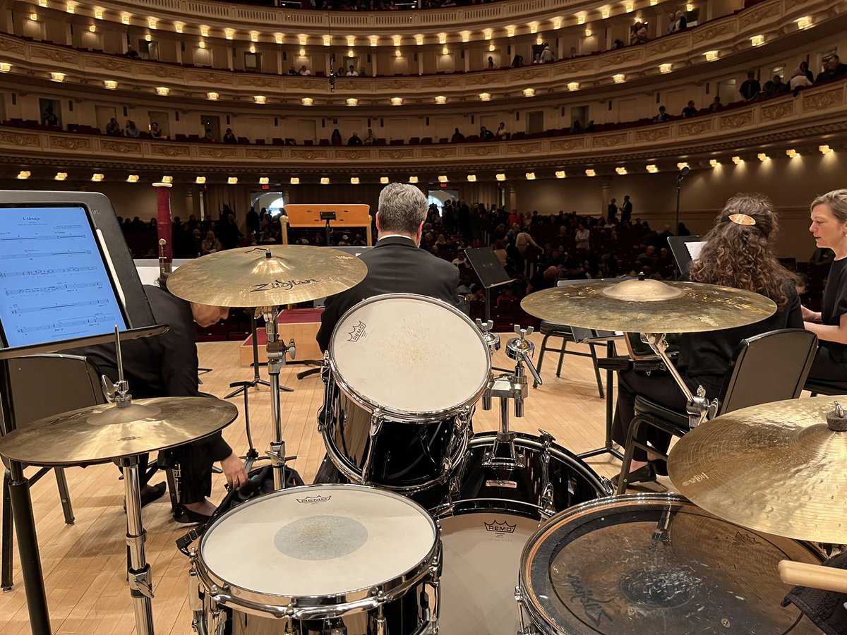 Laid down some beats at Carnegie today! Drumset with orchestra and a full choir is so fun :D