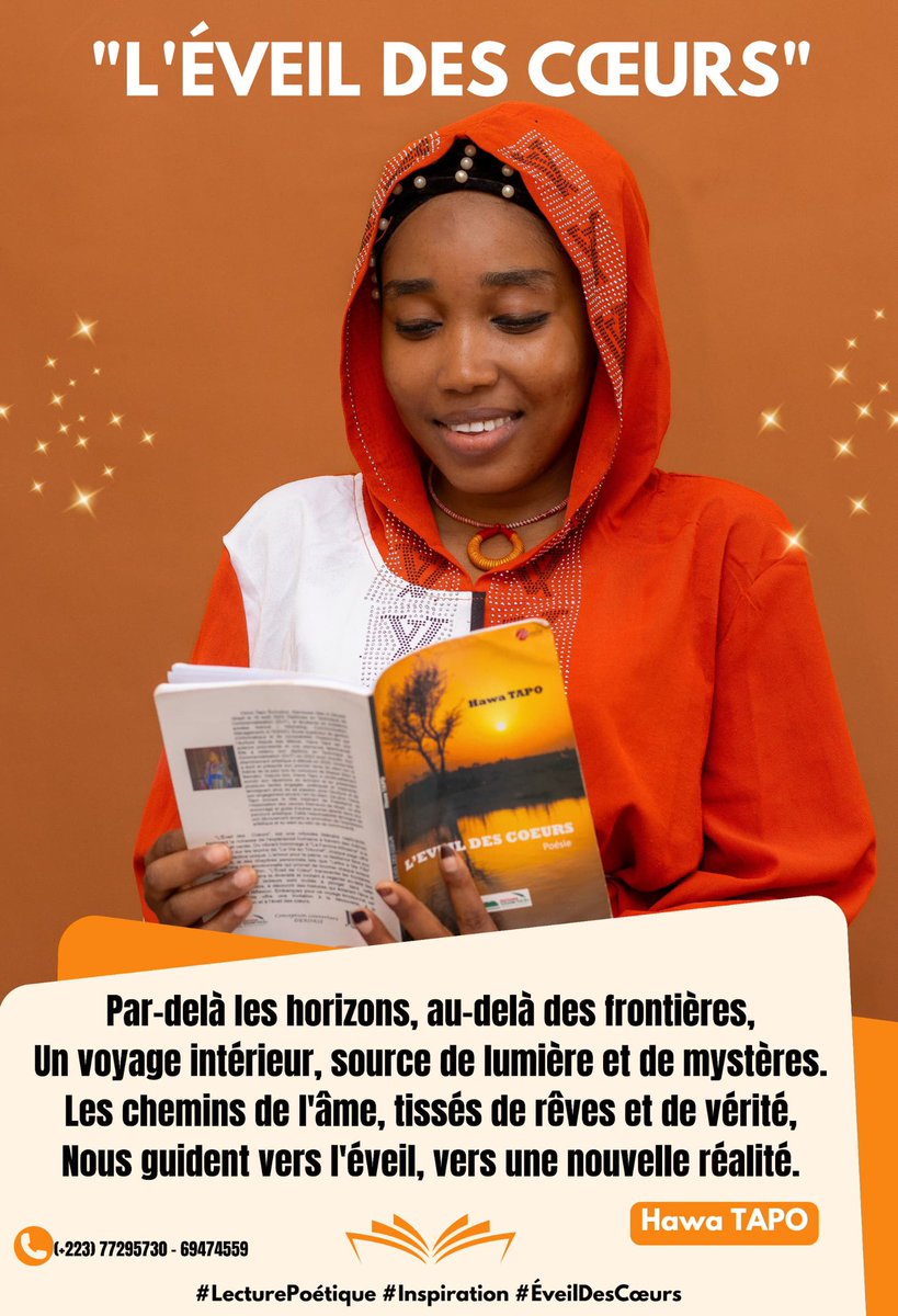 HawaTapo's tweet photo. Plongez dans un tourbillon d'émotions, entre ombres et lumières, et laissez-vous transporter par la puissance des mots de "L'ÉVEIL DES CŒURS".📚💡

#LecturePoétique #Inspiration 
#ÉveilDesCœurs https://t.co/zrBbm64lFm
