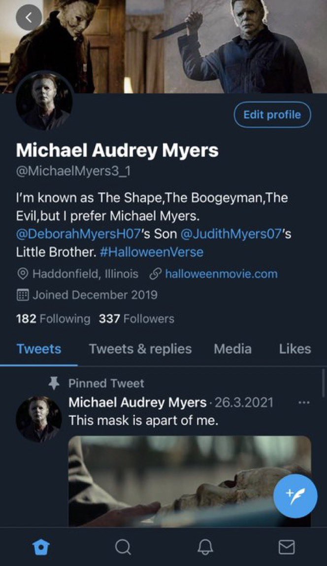Michael Audrey Myers (Parody) tweet media
