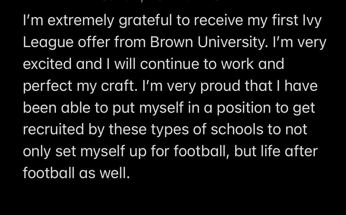 Brock Cornell (@brockcornell7) on Twitter photo After a great camp, I’m very thrilled to announce that I have received an offer from Brown University! <a href="/CoachPDeCapito/">Phil DeCapito</a> After a great camp, I’m very thrilled to announce that I have received an offer from Brown University! <a href="/CoachPDeCapito/">Phil DeCapito</a>