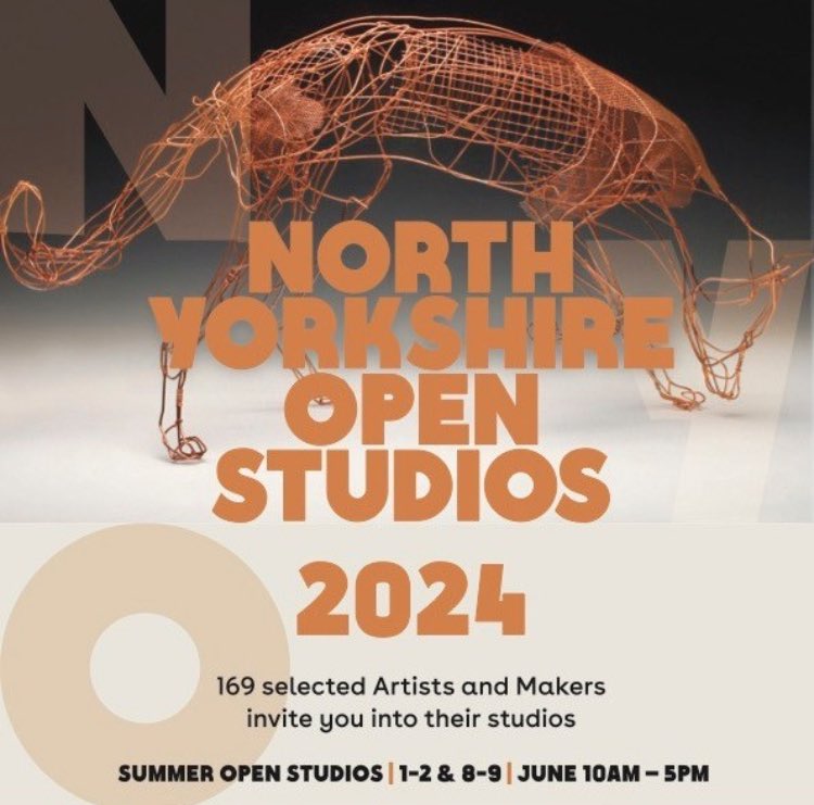 HelenPeyton's tweet image. North Yorkshire Open Studios 
Open 1,2,7,8 June 10-5 
Be lovely to see you 🥰