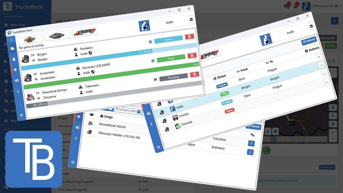 trucksbook's tweet photo. As previously indicated, the new TB Client update is finally available. After long testing with our community testers, we are coming up with a significant rework. Almost everything has changed under the hood, and you'll definitely notice a...
Read more: https://t.co/MdsCqoSPIS https://t.co/oIyvKFOidT