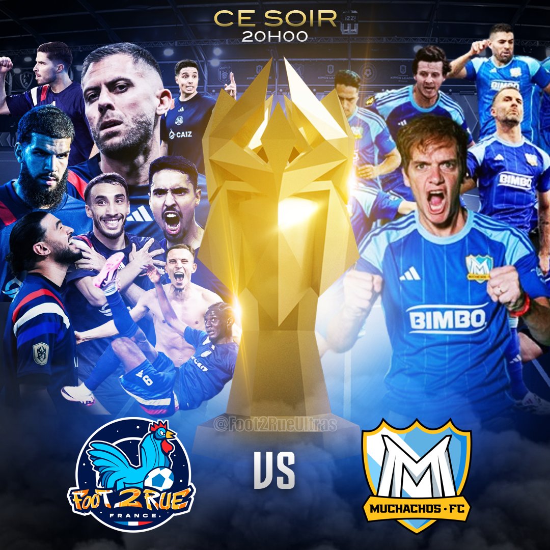 Foot2RueUltras's tweet photo. 🚨 𝐉 𝐎 𝐔 𝐑  𝐃 𝐄  𝐌 𝐀 𝐓 𝐂 𝐇 🇫🇷⚽️

#Foot2Rue 🇫🇷 VS #MuchachosFC 🇦🇷

CE SOIR À 𝟐𝟎 𝐇𝐄𝐔𝐑𝐄𝐒 SUR LE TWITCH D’AMINE 👑

#KingsWorldCup https://t.co/C1qaznYriM