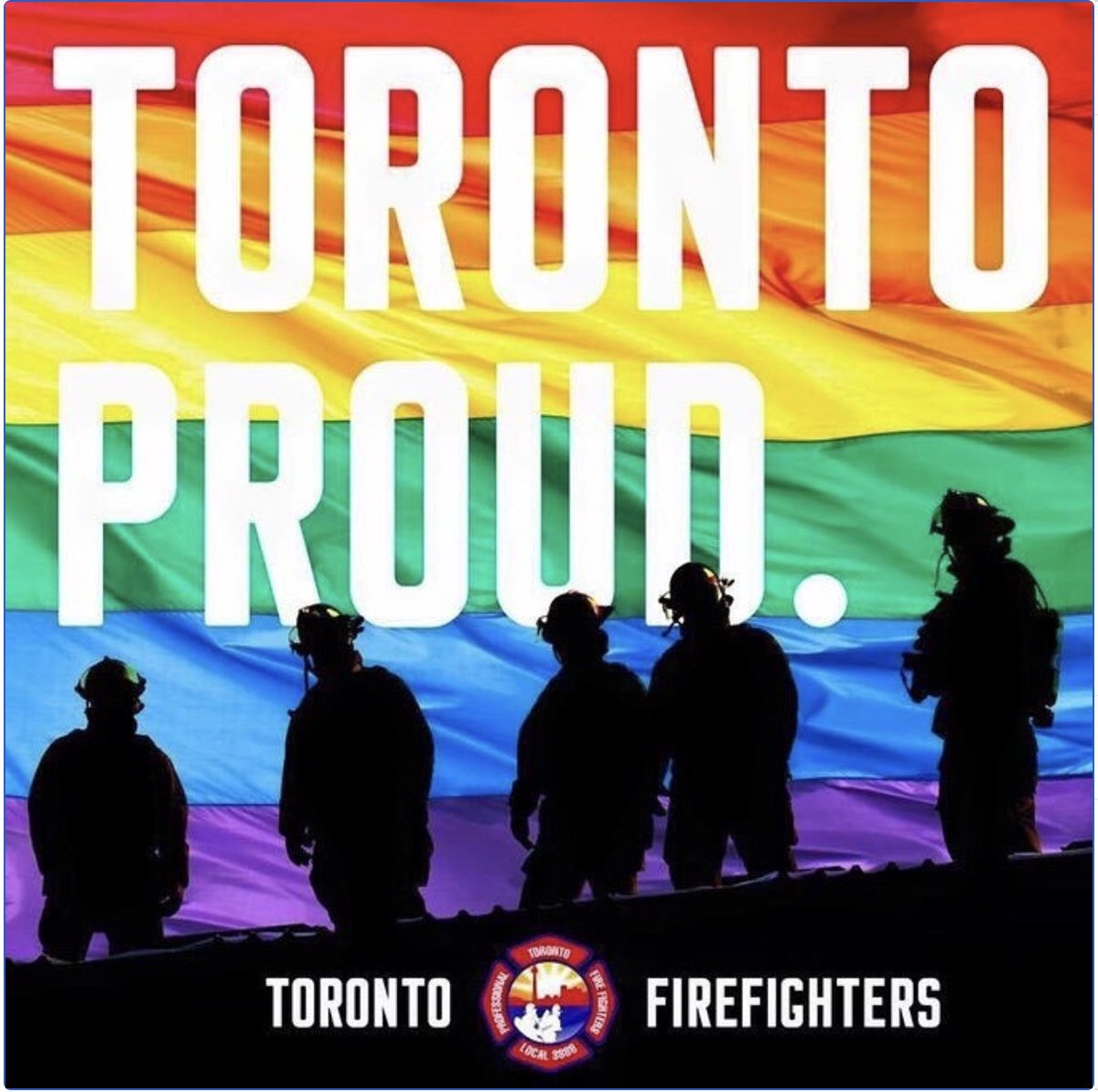 TPFFA's tweet photo. Toronto firefighters strongly support equal human rights for ALL. Racism and discrimination have no place in our community. LGBTQ2S+ rights are human rights. #pridemonth https://t.co/cNT5gxpzWL