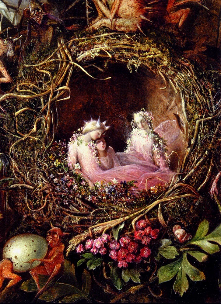 John Anster Fitzgerald. Fairies in a Bird’s Nest, 1860.