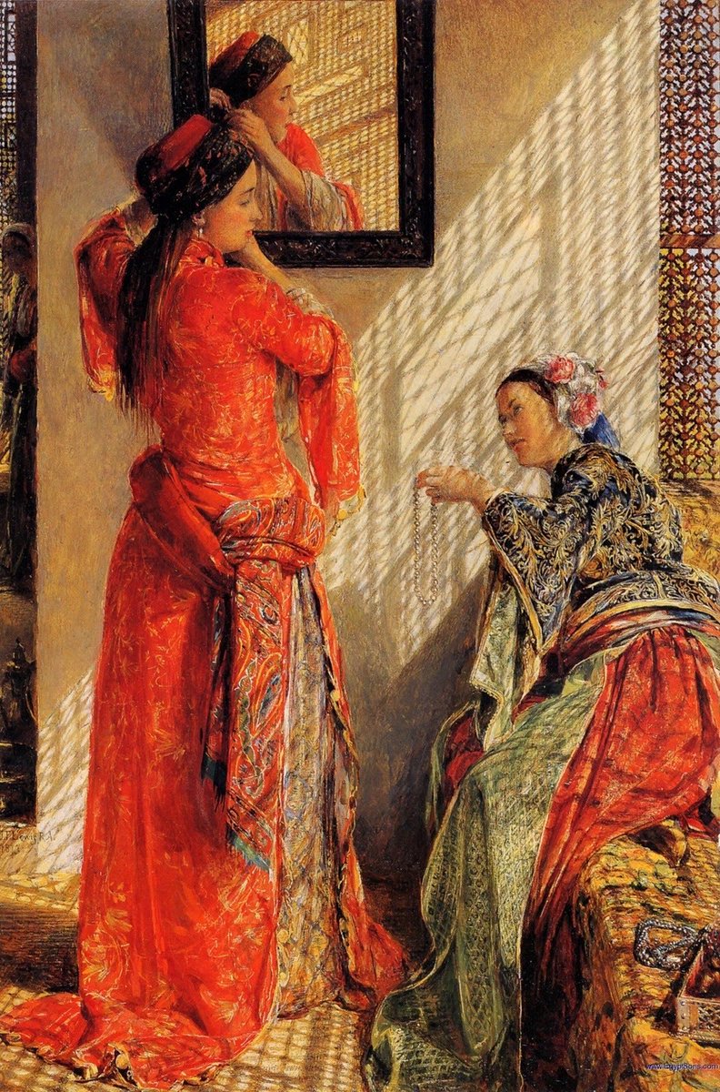 'Indoor Gossip, Cairo' by John Frederick Lewis (1873)