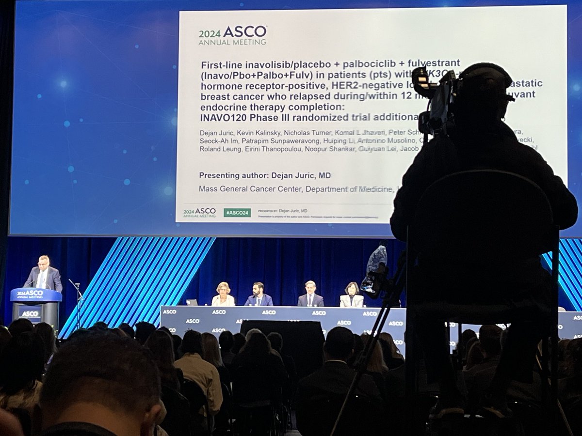 Beverly Moy (@beverlymoy) on Twitter photo Triple combo of inavolisib plus palbo plus fulvestrant meaningfully improves PFS and more in first line met ER+ PIK3CA mutant breast cancer. This is a very promising treatment. Amazing work energetically presented by <a href="/MGHCancerCenter/">Mass General Cancer Center</a> Dejan Juric and colleagues #ASCO24 Triple combo of inavolisib plus palbo plus fulvestrant meaningfully improves PFS and more in first line met ER+ PIK3CA mutant breast cancer. This is a very promising treatment. Amazing work energetically presented by <a href="/MGHCancerCenter/">Mass General Cancer Center</a> Dejan Juric and colleagues #ASCO24