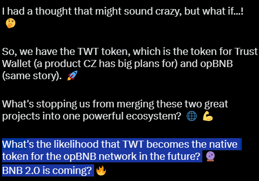 mc_woogie's tweet photo. @cz_binance @binance @TrustWallet @BNBCHAIN 
#TWT #whatif #BNB #LFG https://t.co/YZbtCKP9PK