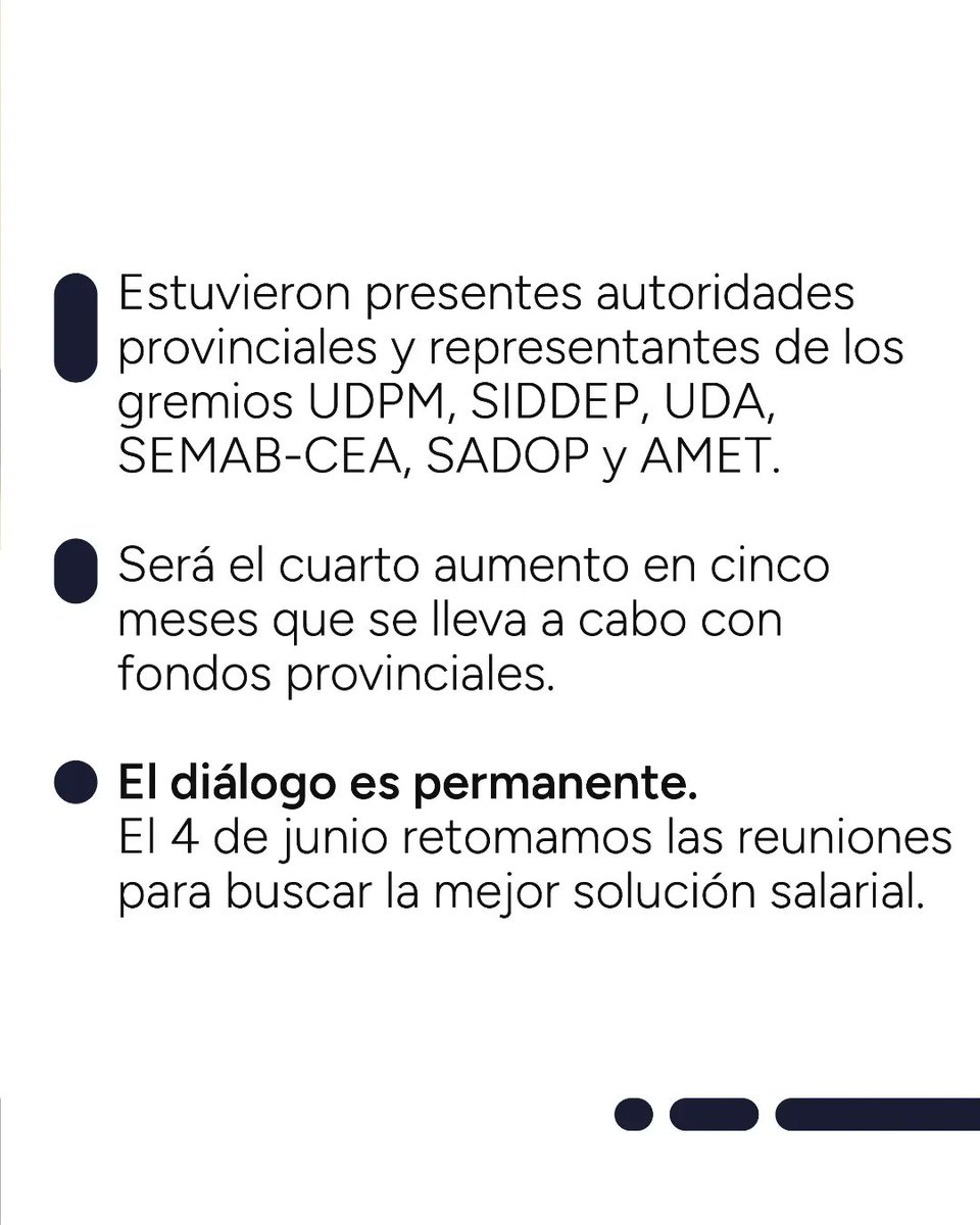 gobmisiones's tweet photo. Seguimos dialogando con docentes para lograr un nuevo aumento salarial. Autoridades provinciales y representantes de los gremios UDPM, SIDDEP, UDA, SEMAB-CEA, SADOP y AMET se reunieron para evaluar el 4° aumento salarial en el año para el sector. La próxima reunión será el 4/6. https://t.co/v3F3Jd6CHz