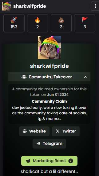 sharkpridecto's tweet photo. Ads on @dexscreener have been paid and live 📢

Smash some Rockets for sharkpride 🚀
https://t.co/u21nsQF9Cw https://t.co/Re2j7yE7vI