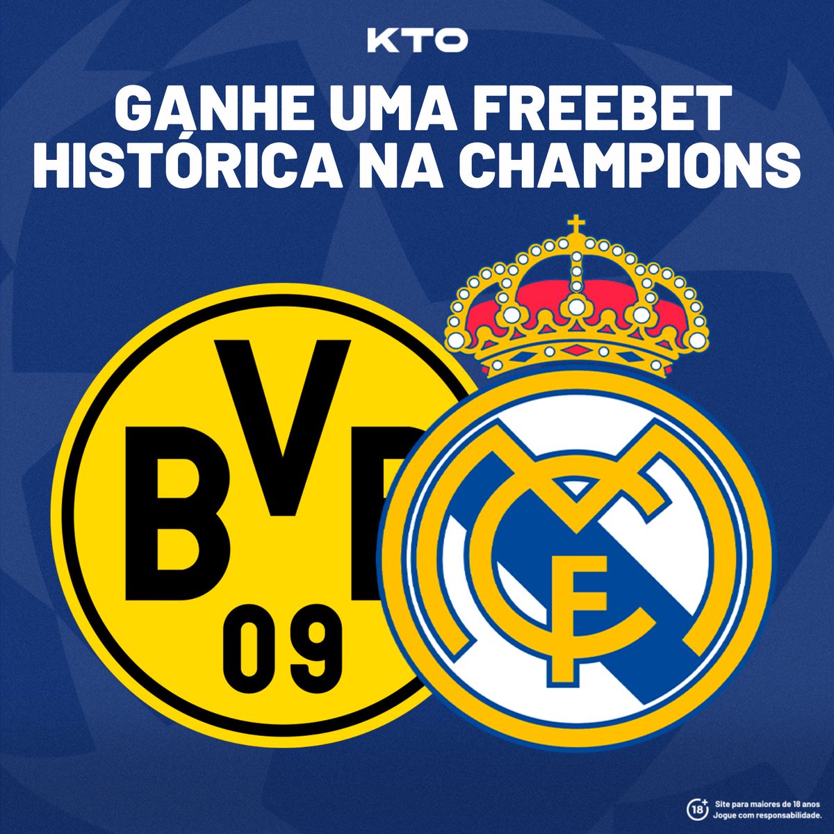 KTO_brasil's tweet photo. 🤑 GANHE 500 REAIS NA FINAL DA CHAMPIONS 🤑

Vocês ajudaram o estagi, então é claro que tem FREEBET HISTÓRICA DA CHAMPIONS!  Bora participar? 🎁

Regras:

1️⃣ Seguir a @KTO_brasil
2️⃣ Dar RT nesse post
3️⃣ Comentar o placar exato de Borussia Dortmund x Real Madrid + os marcadores de gols da partida

✅ O primeiro que acertar em cheio leva 500 reais em freebet!

COMENTE AQUI! 🗣️

Importante: você pode comentar apenas um palpite, e se o resultado for 0x0, a aposta será anulada.