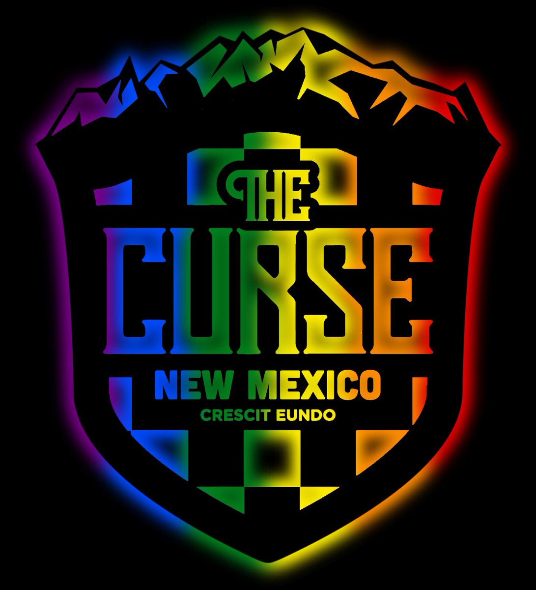 TheCurseNM's tweet photo. We are happy to present the new Curse Pride logo for this season and going forward! Drawing inspiration from the neon signs of Route 66 we have one more big pride surprise coming this week as well! Happy Pride! #allarewelcomehere #somosunidos #nmtrue #becursed https://t.co/UXNUsXubcq