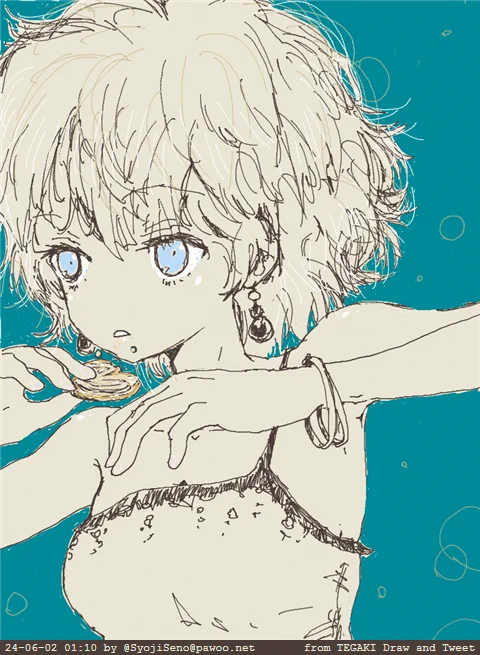 「ハートが私の主食よ。」それを主食と言ってしまうのは問題を感じざるを得ない。#源氏パイ #tegaki_dt 