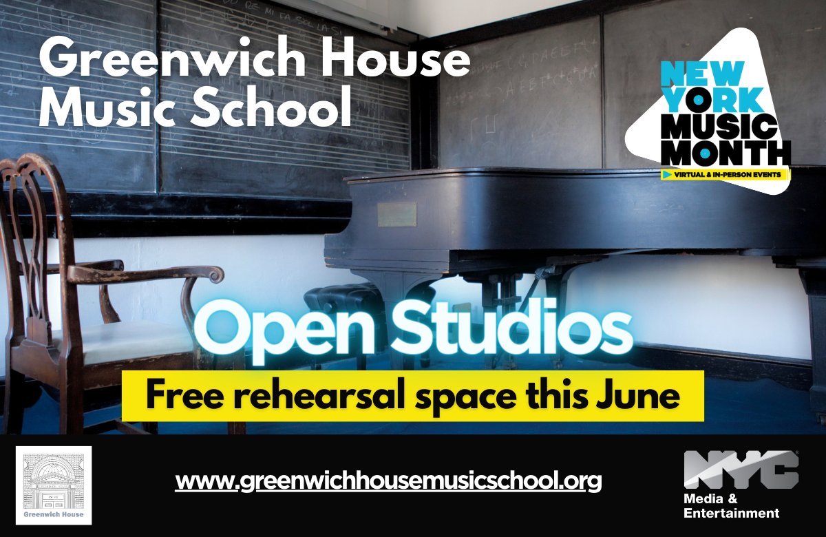 NYC Mayor's Office of Media & Entertainment (@madeinny) on Twitter photo Check out #NYMusicMonth free rehearsal spaces to book in the city:
🎶 <a href="/AswStudios/">Astoria Soundworks</a> - QNS on.nyc.gov/4e40y2g
🎶 <a href="/bkconservatory/">Brooklyn Conservatory Of Music</a> Studios - BK on.nyc.gov/3VnMdGC
🎶 <a href="/FenixStudiosNY/">Fenix Studios</a> - SI on.nyc.gov/3VoHWmh
🎶 <a href="/Greenwich_House/">Greenwich House</a> - Manhattan on.nyc.gov/3VjgSEK Check out #NYMusicMonth free rehearsal spaces to book in the city:
🎶 <a href="/AswStudios/">Astoria Soundworks</a> - QNS on.nyc.gov/4e40y2g
🎶 <a href="/bkconservatory/">Brooklyn Conservatory Of Music</a> Studios - BK on.nyc.gov/3VnMdGC
🎶 <a href="/FenixStudiosNY/">Fenix Studios</a> - SI on.nyc.gov/3VoHWmh
🎶 <a href="/Greenwich_House/">Greenwich House</a> - Manhattan on.nyc.gov/3VjgSEK