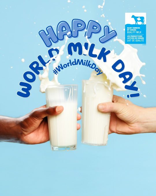 Today is World Milk Day - a day to celebrate dairy farmers and the nutrient rich food they create for us. Dairy is an accessible, affordable, and nutrient-dense food - high in vitamin A and protein. It is an essential part of balanced diets across the world.  Hats off to dairy
