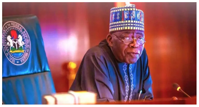 channelstv's tweet photo. President Bola Tinubu has justified the reintroduction of the old national anthem ‘Nigeria, we Hail thee,’ saying it was a priority for him.

https://t.co/Cr3NYDbJRE https://t.co/zE2pdeP7bs