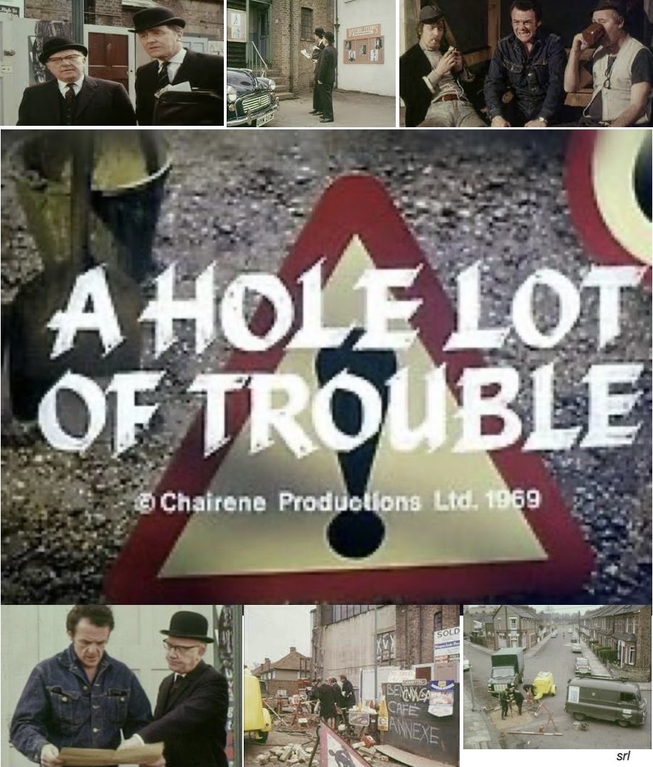 SaveRedlandLibr's tweet photo. 5:25pm TODAY on @TalkingPicsTV

The 1969 short #Comedy film🎥 “A Hole Lot of Trouble” directed by #FrancisSearle &amp; written by #IanFlintoff from a story by Francis Searle

🌟#ArthurLowe #TimBarrett #VictorMaddern #BillMaynard #KenParry #LeslieDwyer https://t.co/qIHnosNTGs