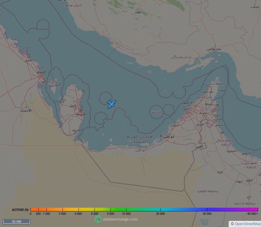 IntelskyB's tweet photo. ๐บ๐ธ United States Air Force โ๏ธ C130 ( Lockheed C-130J Hercules )ย (13-5784, #AE595B) as flight #CROME41 was just spotted over ๐ Persian Gulf at โ๏ธ 23000 ft.
๐ด Live tracking:
https://t.co/OKfqpqSbSD
๐ผ๏ธ by https://t.co/DmPVsxJ9oT https://t.co/LORt6b9Pn5