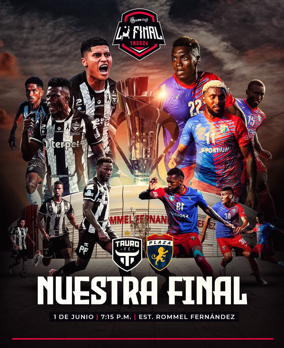 C_Deleon12's tweet photo. ¡Llegó el día⚽️🇵🇦👀! 

Hoy conoceremos al nuevo campeón de la @LPFpanama. 

¿Será la #17🏆 de @TauroFC o la #8🏆 de @cdplazaamador? 

¡TODOS AL ROMMEL🏟️🔥! https://t.co/pxx6VNl0YI