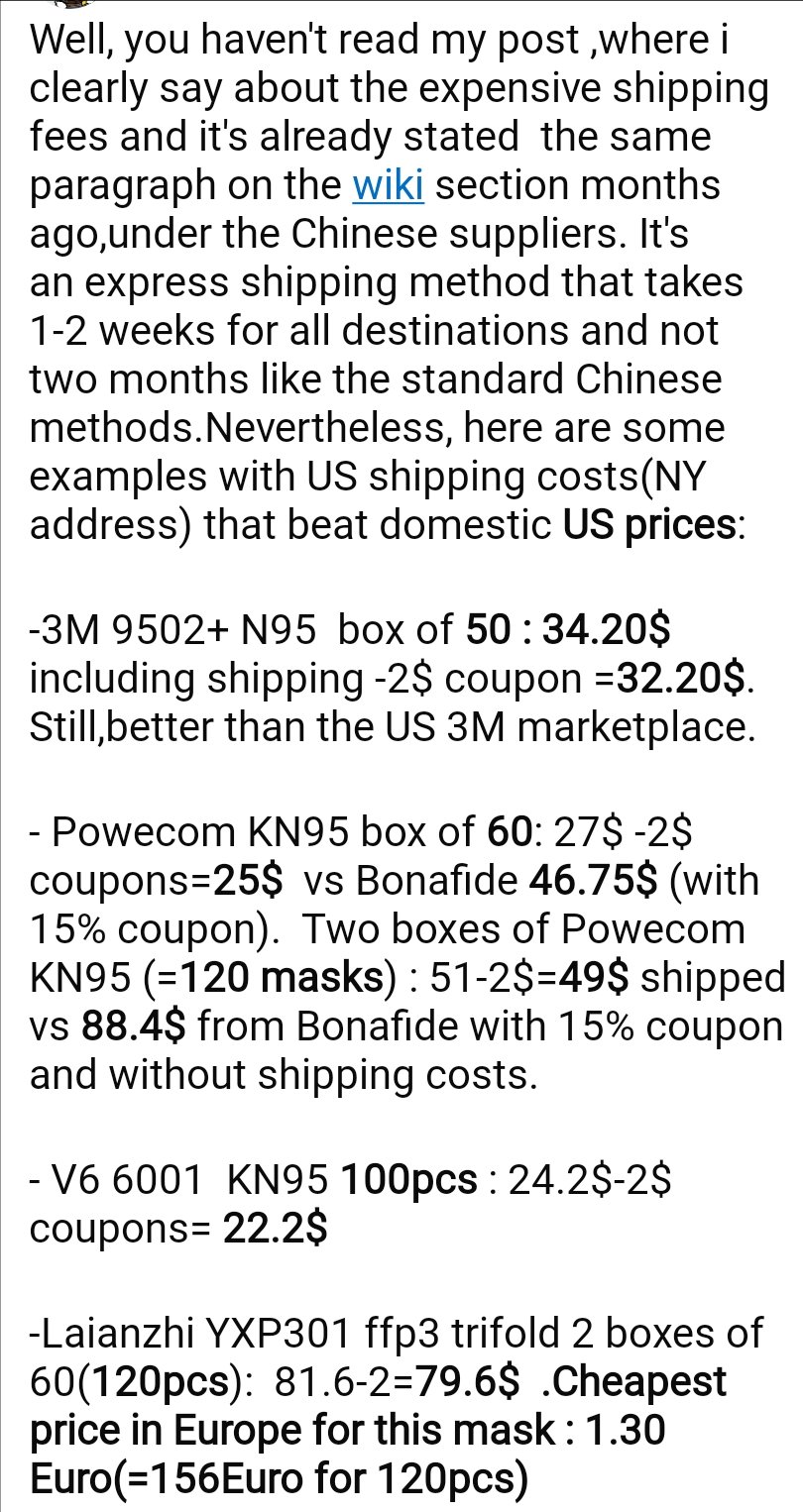 Lazarus Long on X There are two coupon codes. This may change of course. Shipping IS BRUTAL but looks like a box of 30 is decent and the best way to go