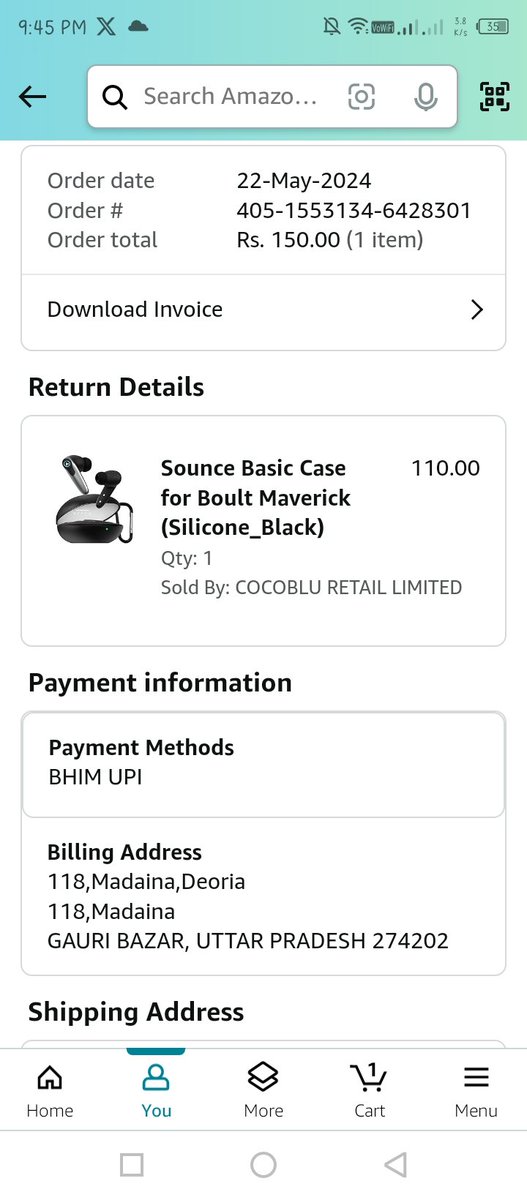 OpGaming264633's tweet photo. Item missing in Amazon package 
I have ordered a earbud from Amazon, which was Amazon full-filled. Upon opening the package, I realised that the actual product was missing from the box. On raising a complaint, they asked me whether I wanted a refund 
@amazonIN @amazon https://t.co/3r8ZtXIUcp