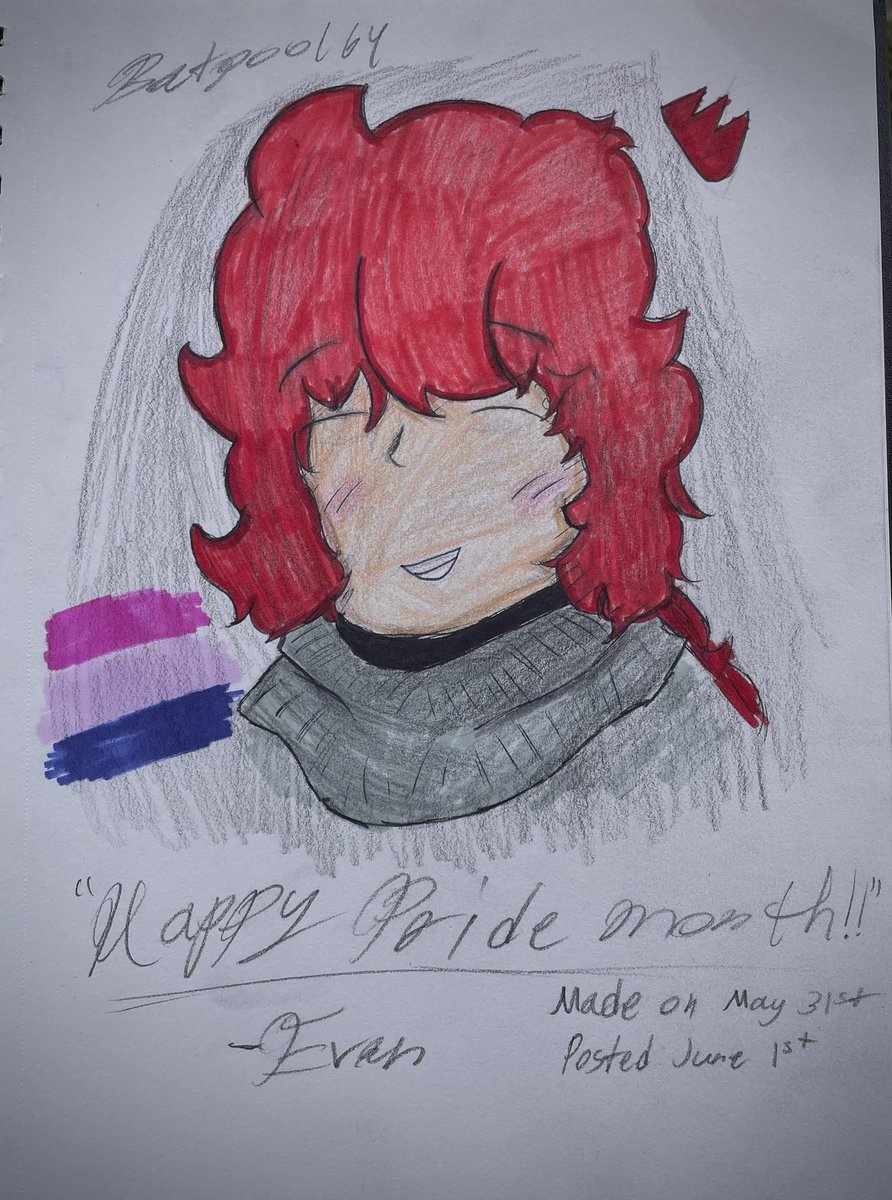 Batpool64_Real's tweet photo. Happy Pride Month everyone!!!!
Remember that itโs also Menโs Mental Health Awareness Month as well!!!
#Batpool64 #PrideMonth #MensMentalHealth #June #Art #Oc https://t.co/Q01Wiodcpl